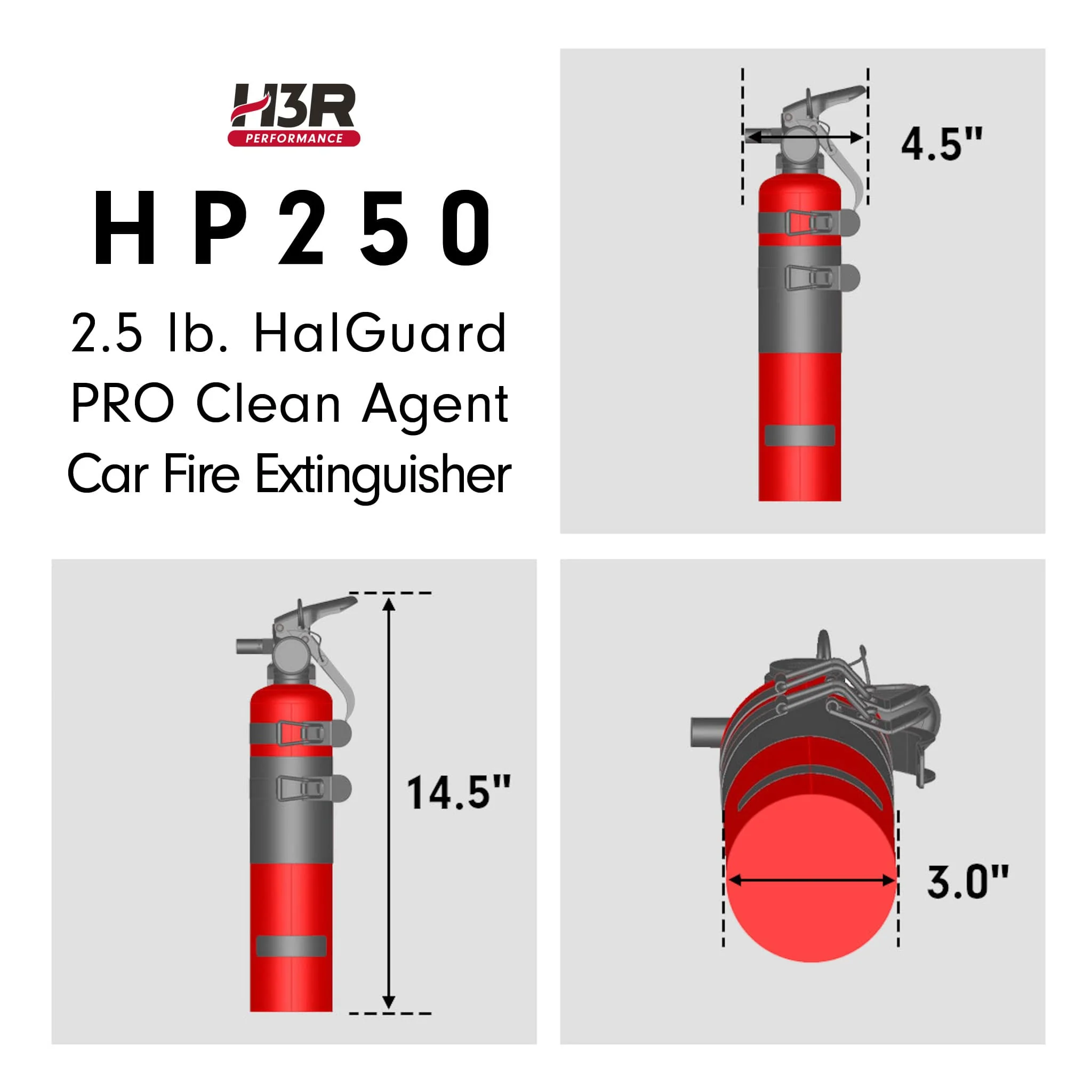 HalGuard PRO Halon Clean Agent Car Fire Extinguisher - 2.5 lb. - Image 8