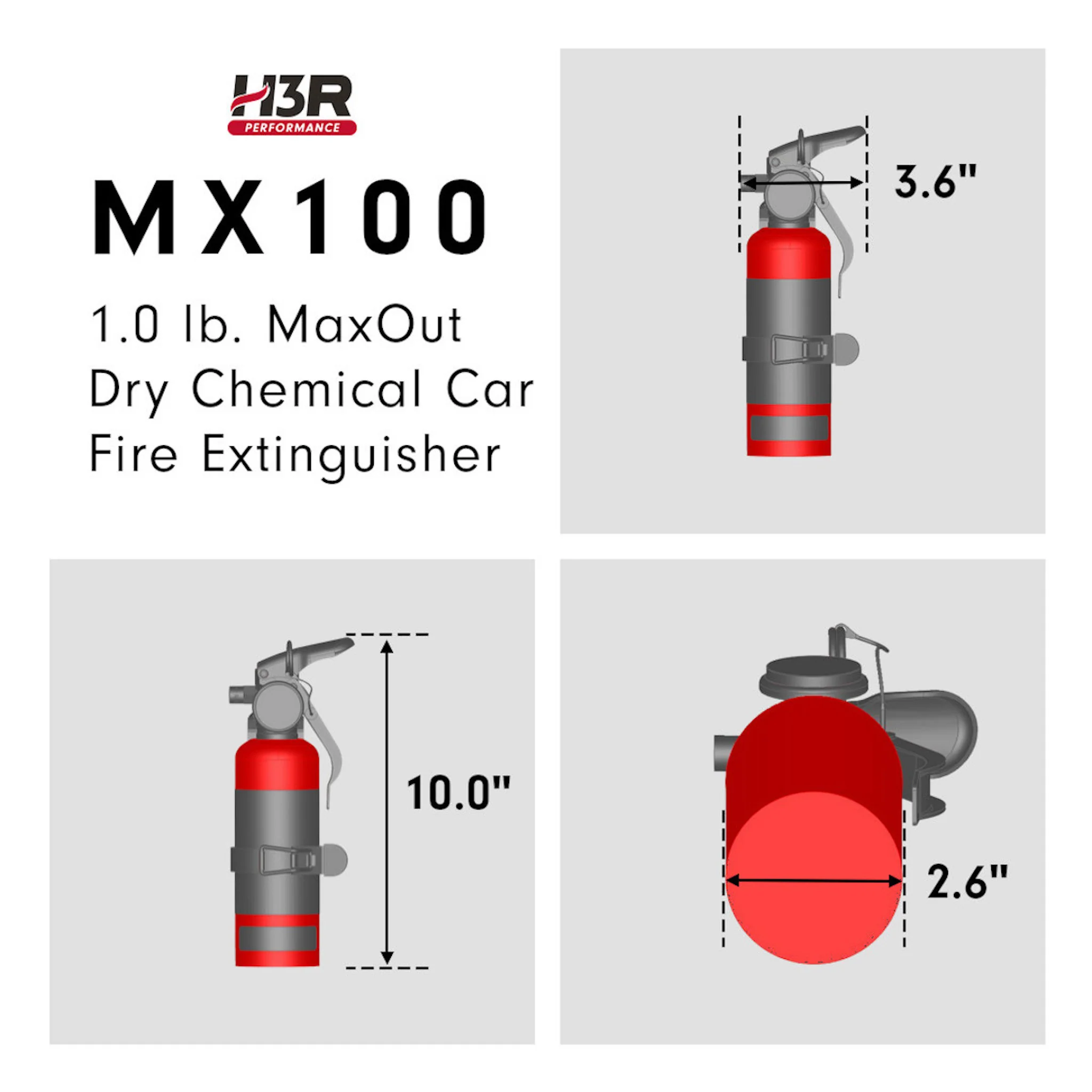 MaxOut Dry Chemical Car Fire Extinguisher - 1.0 lb. - Image 8