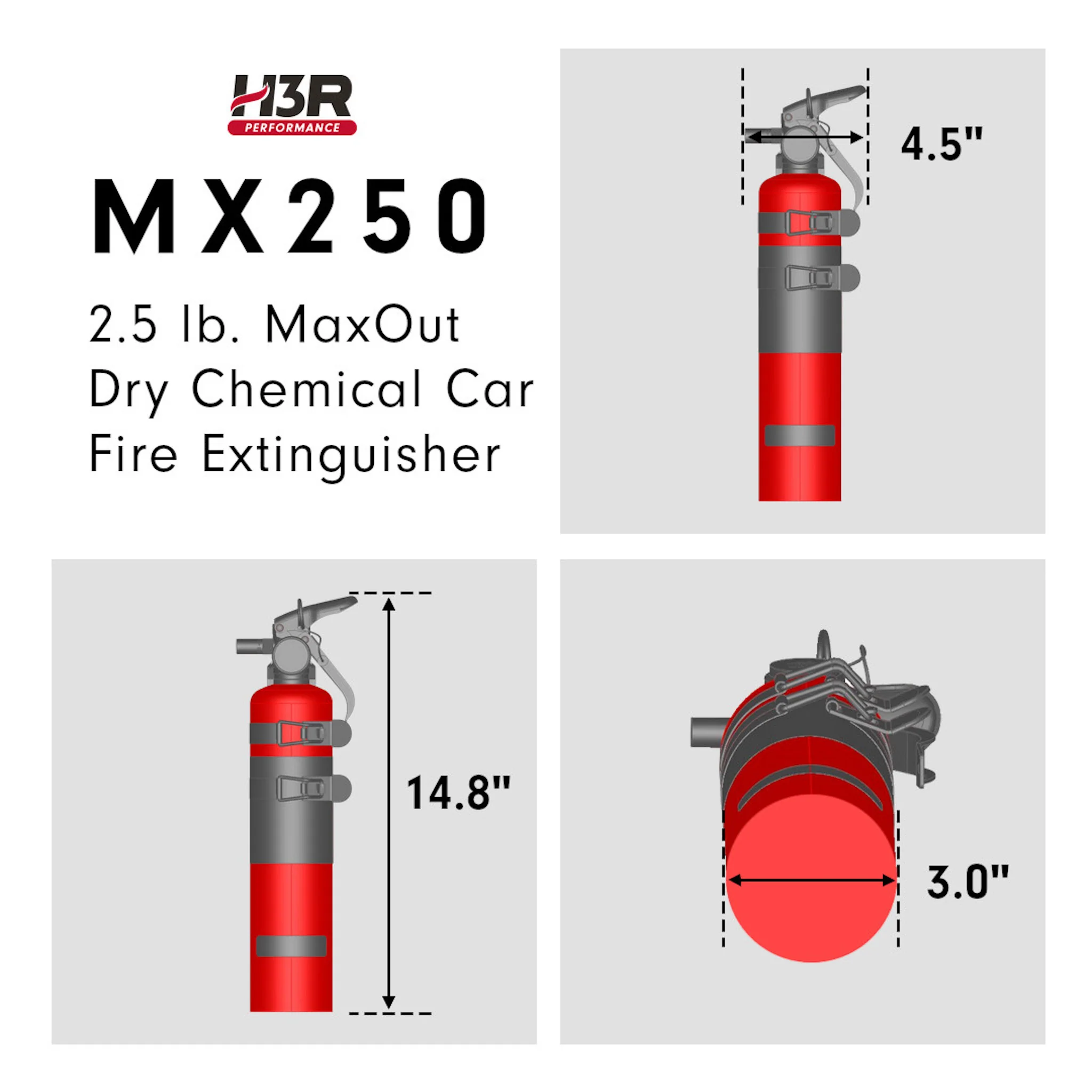 MaxOut Dry Chemical Car Fire Extinguisher - 2.5 lb. - Image 8